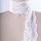White Stretch Lace Trim 2.5 Inch Wide Soft Elastic Scalloped Floral Edging Both Sides 2 Yards